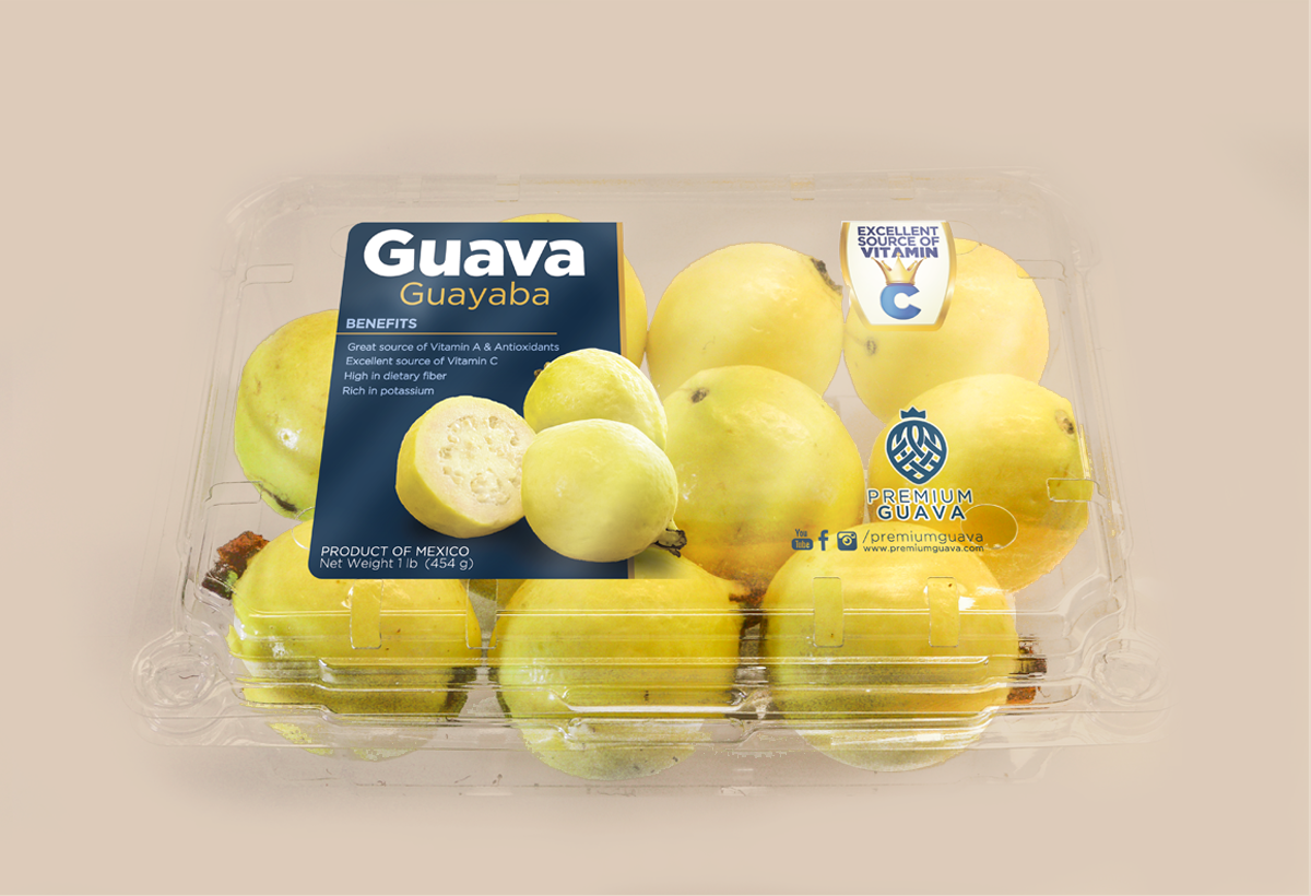 white guava yellow guava mexican guava clamshell